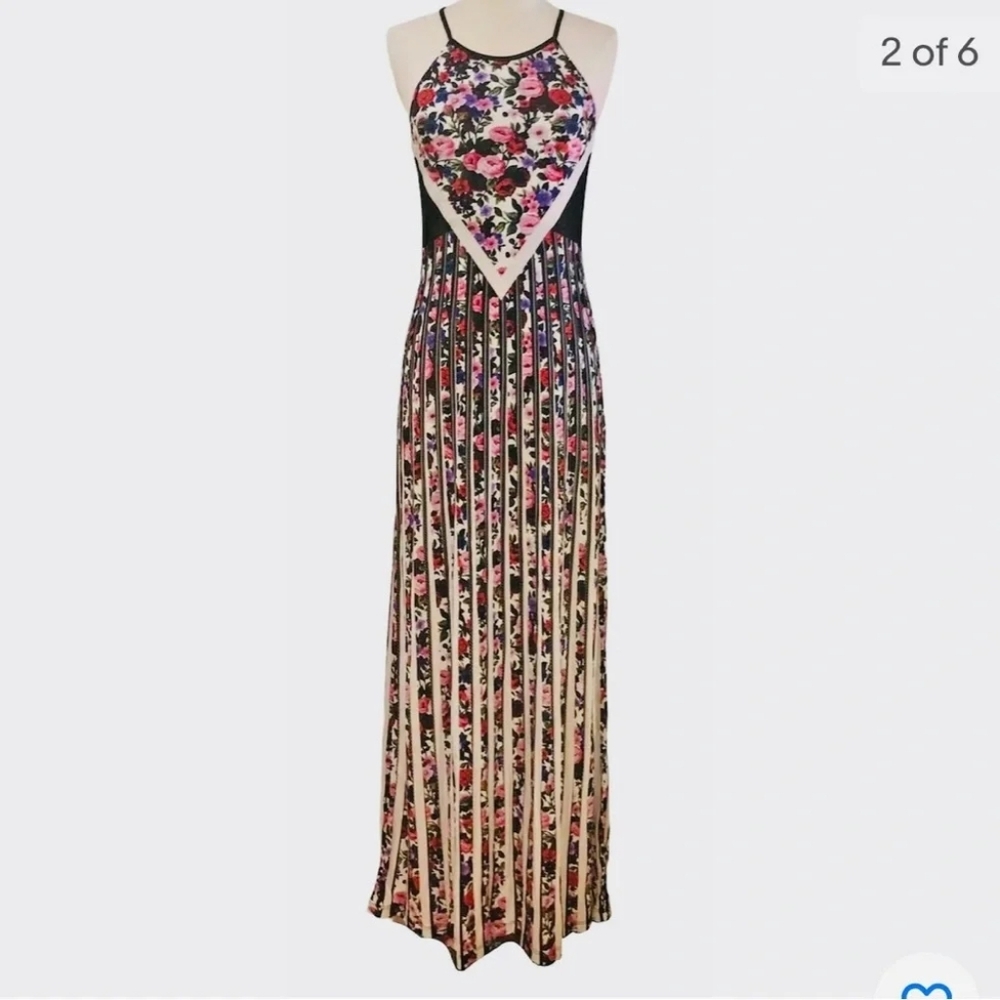 Mary Katrantzou Floral Stripe Dress